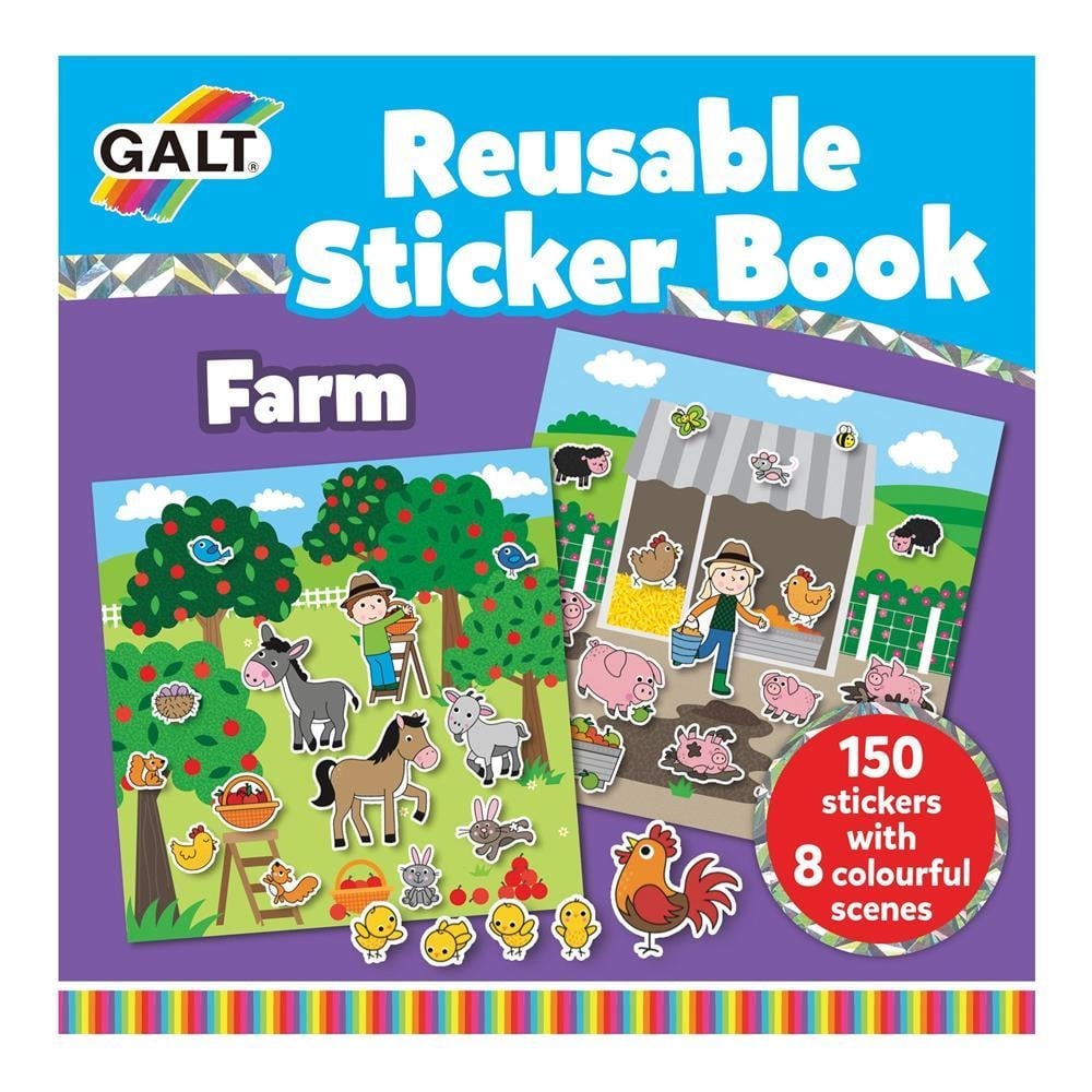 Galt - Reusable Sticker Book - Farm (55-1005104) - Leker