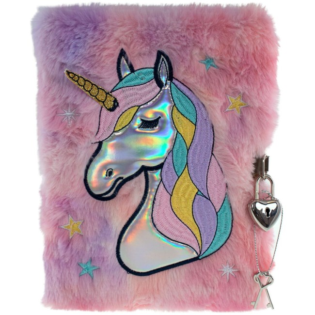 Tinka - Plush Diary with Lock - Unicorn (8-802127)