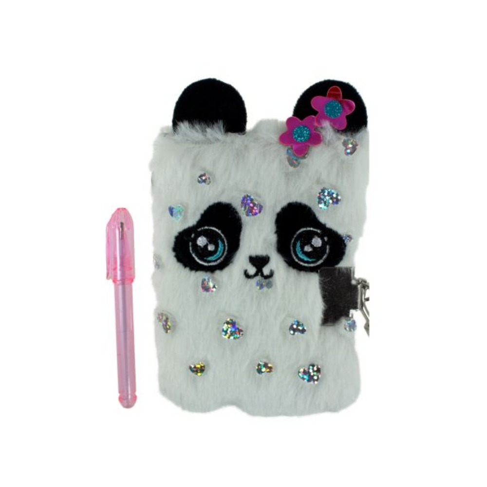 Tinka - Mini Plush Diary with Lock - Panda (8-802134)