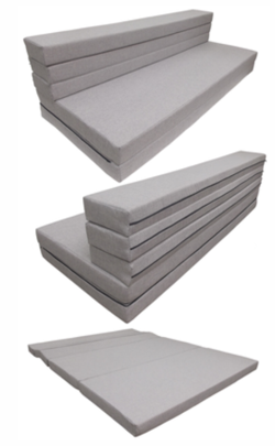 Hula Version 2 Folding Mattress - Double 140x240x10cm - Dark Grey (10253647)