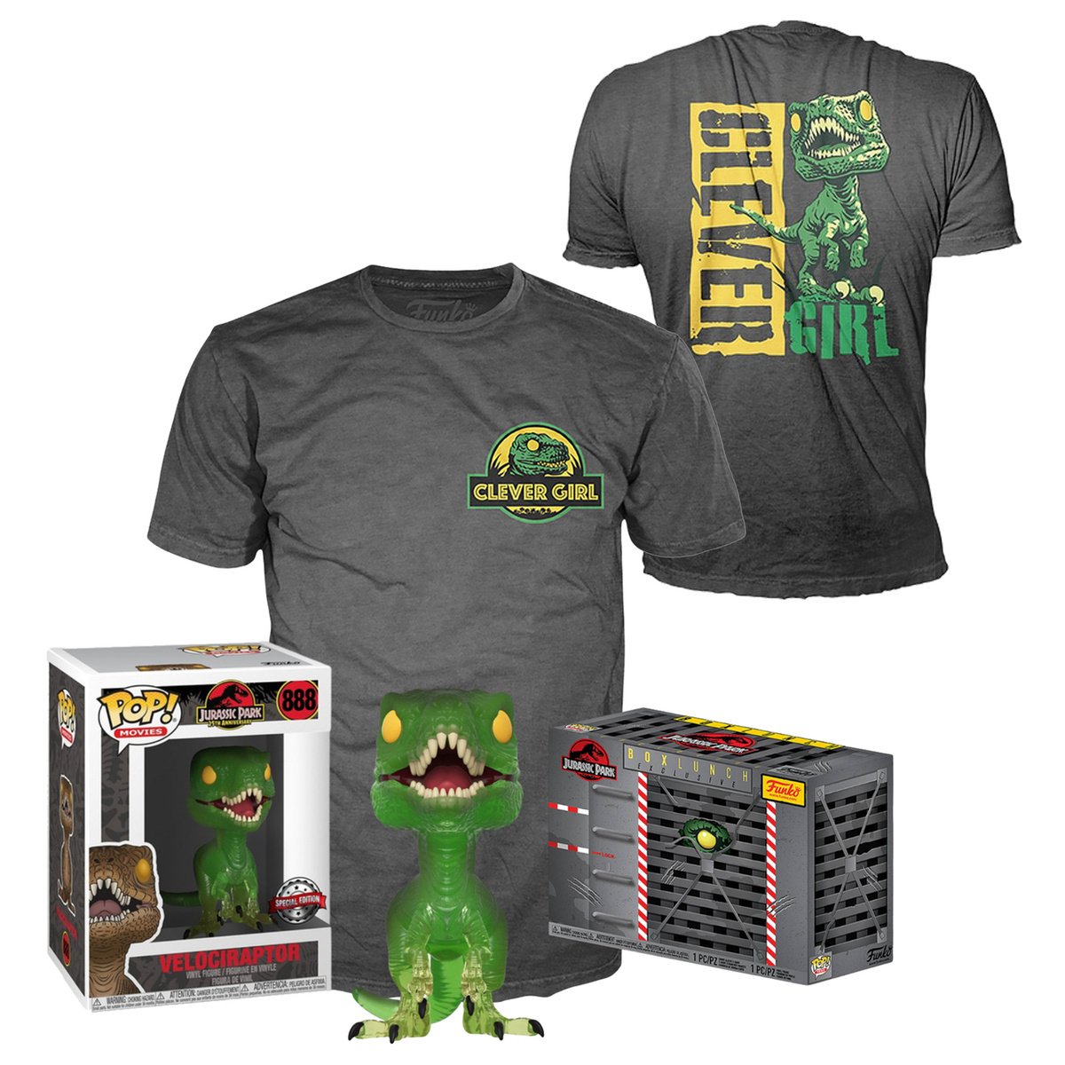 Funko POP! & Tee - Jurassic Park - Clever Raptor Size Small