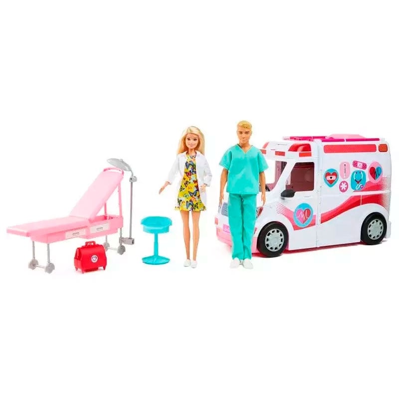 barbie ambulance care clinic vehicle