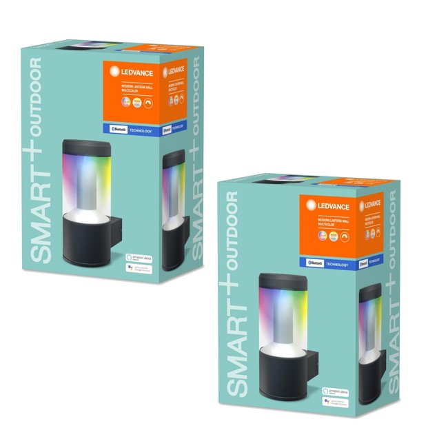 Ledvance - 2xSMART+ Modern Lantern Wall RGBW - Bluetooth - Bundle