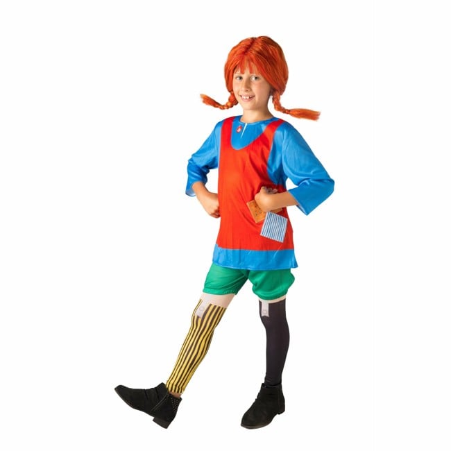 Pippi Longstocking Costume w/ Wig (100 cm)