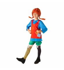 Pippi Longstocking Costume w/ Wig (120 cm)