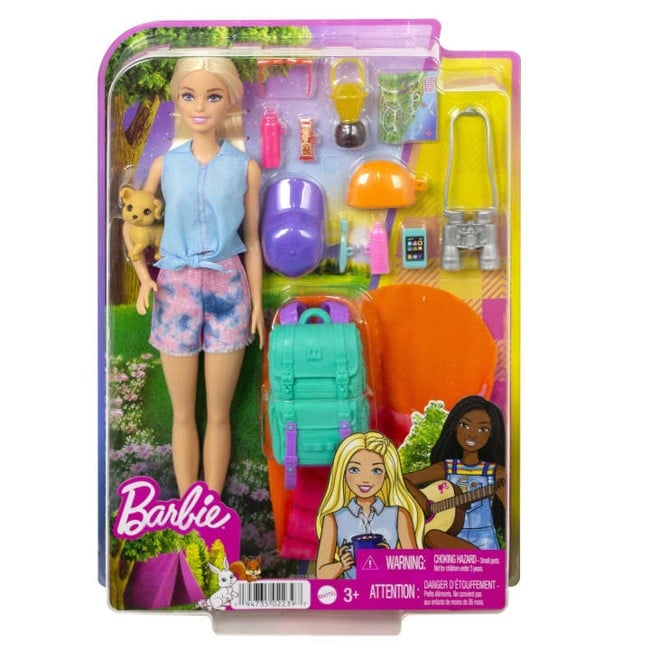 Barbie - Camping Doll with Puppy - Malibu (HDF73)