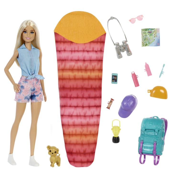 Barbie - Camping Doll with Puppy - Malibu (HDF73) - Leker