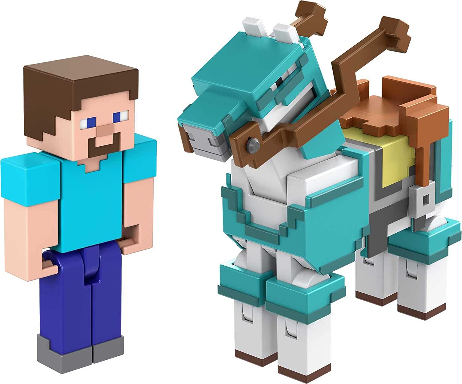 Minecraft - Armored Horse and Steve Figures (HDV39) - Leker