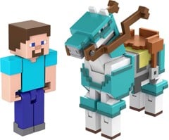 Minecraft - Armored Horse og Steve Figur