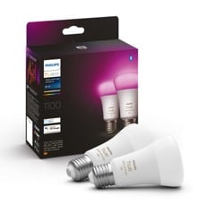 Philips Hue - Färg A60 E27 1100 Lumen - 2-pack Vit & Färg Ambiance