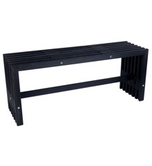 Living Outdoor - Puutarhapenkki 110 cm - Musta