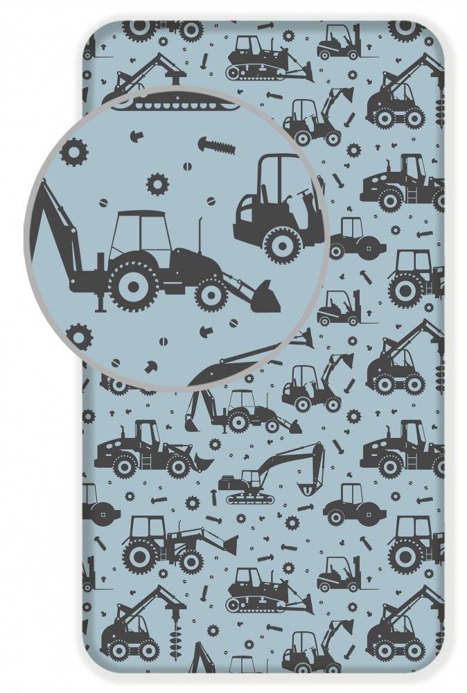 Fitted sheet - 90x200 cm - Tractors (190016)