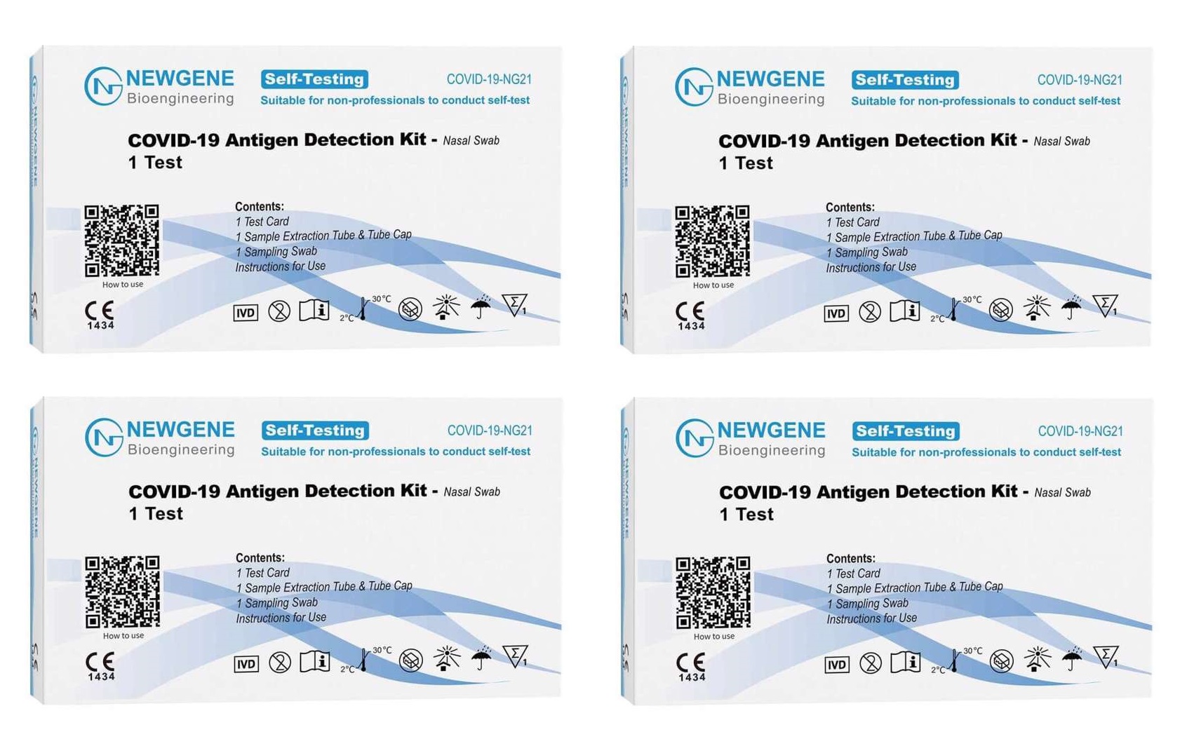 Newgene - 4 x Covid-19 SARS-COV-2 antigen Test Card