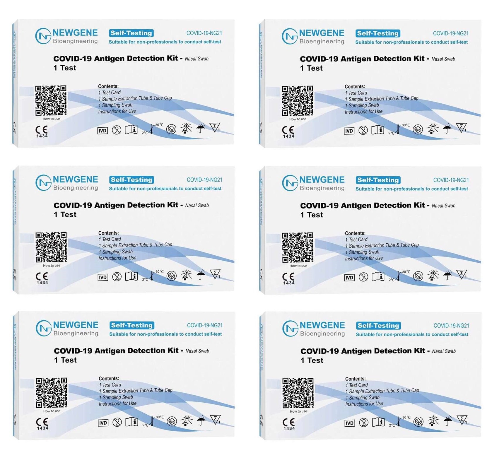 Newgene - 6 x Covid-19 SARS-COV-2 antigen Test Card