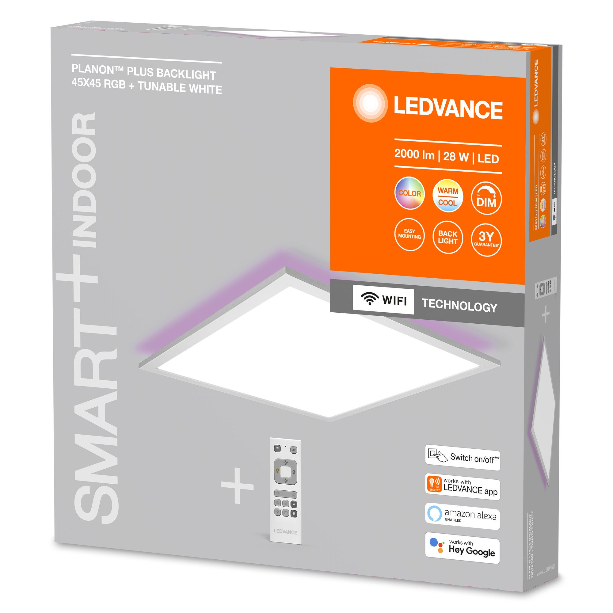 Ledvance - Smart+ Planon Plus Backlite 45x45cm 1800lm RGBTW - White