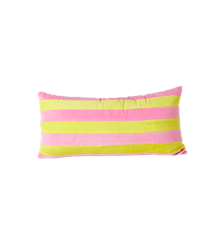 Rice - Rectangular Cushion - Medium  Pink & Yellow Stripe