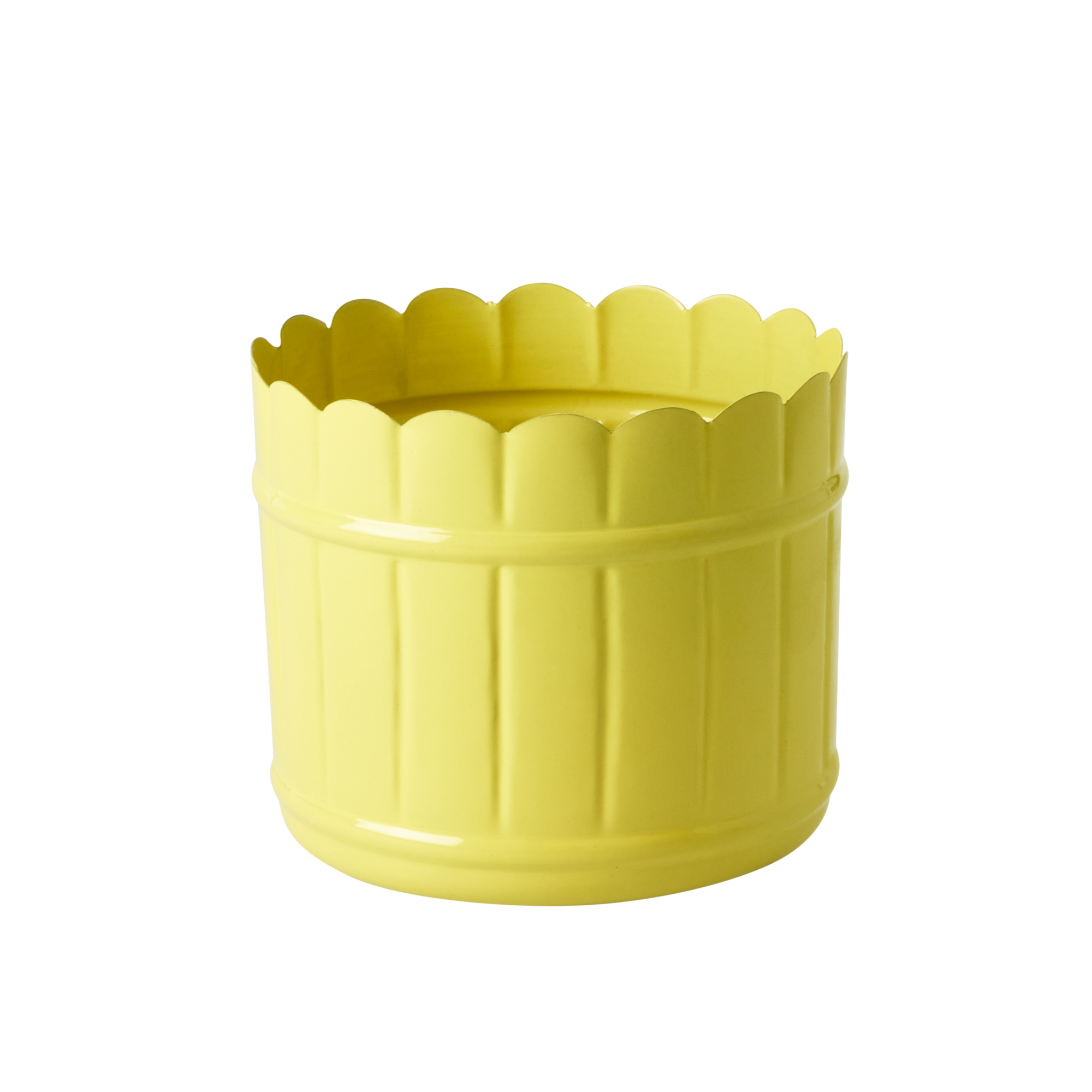 Rice - Metal Flower Pots - Medium Yellow