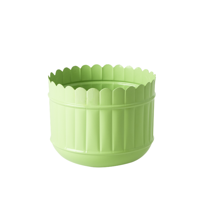 Rice - Metal Flower Pots - Small Green