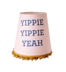 Rice - Lamp Shade  'YIPPIE YIPPIE YEAH' Large Dia 18 cm - Pink