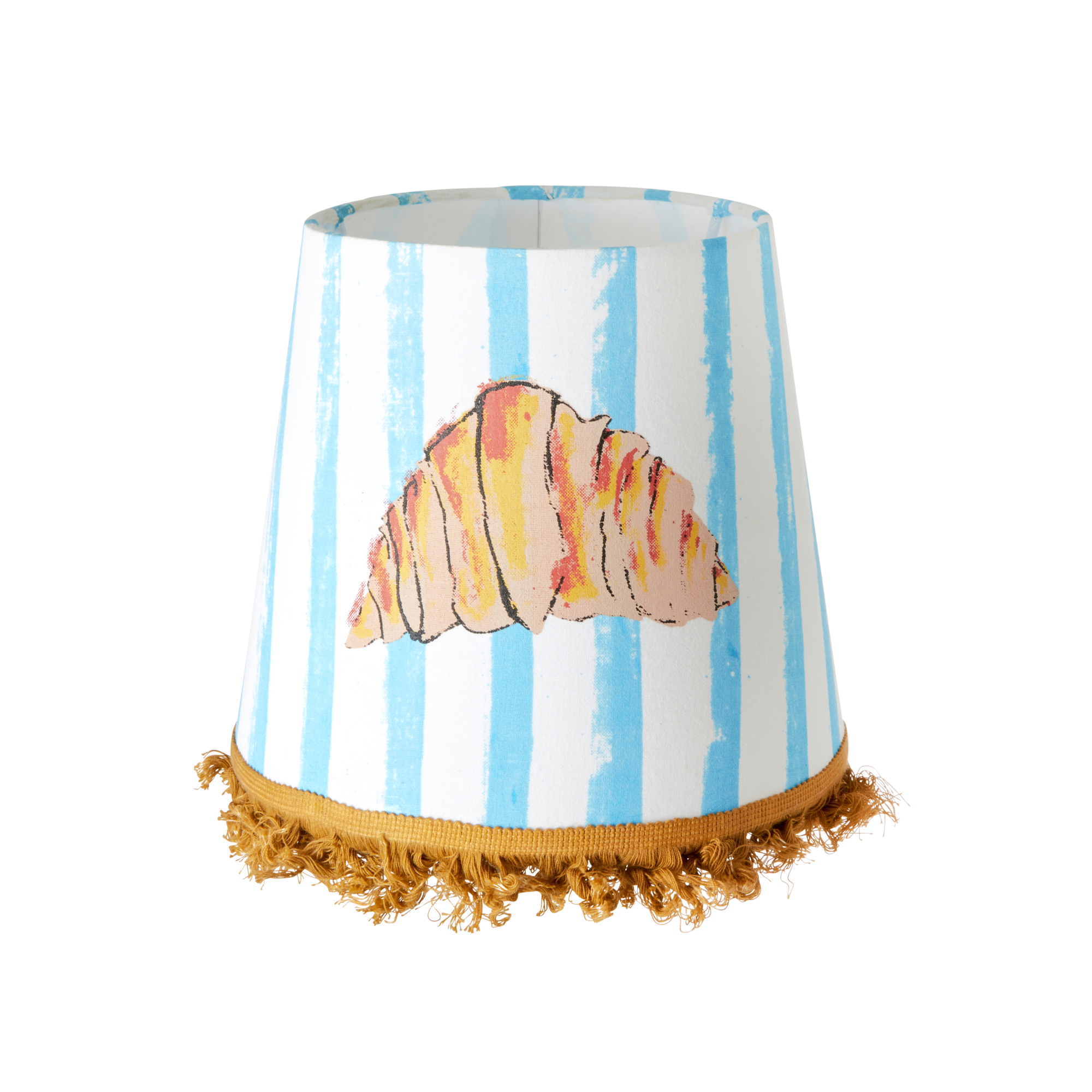 Rice - Lamp Shade Striped Design & Croissant Small Dia 15 cm - Multicolor
