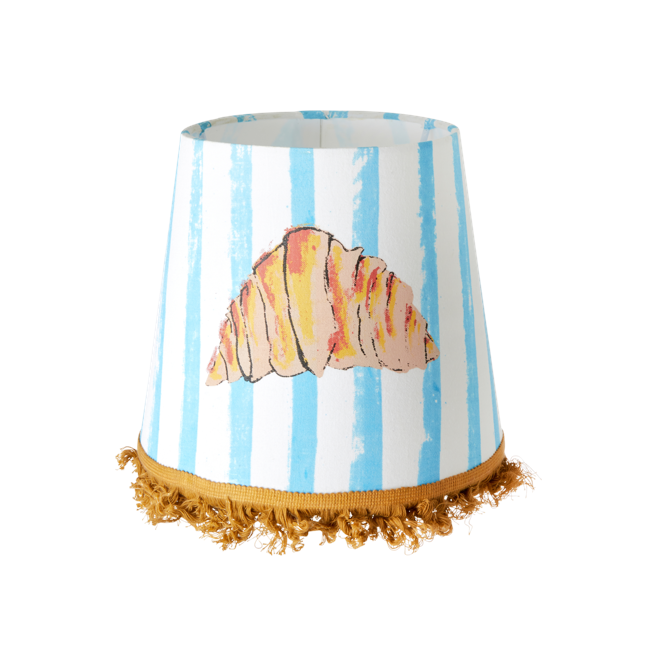 Rice - Lamp Shade Striped Design & Croissant Small Dia 15 cm - Multicolor