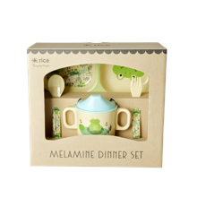Rice - Melamine Baby Dinner Set Giftbox - Frog Print
