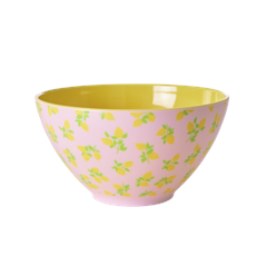 Rice - Melamine Salad Bowl - Lemon Print