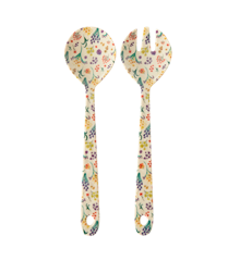 Rice - Melamine Salad Spoon & Fork - Wild Flowers Print