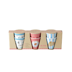 Rice - 6 Melamine Espresso Cups - Breakfast Prints