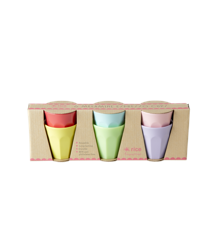 Rice - 6 Melamine Espresso Cups - YIPPIE YIPPIE YEAH Color