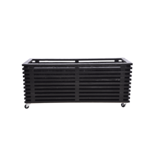 Living Outdoor - Plantekasse 118x38x43 cm - med monterbare hjul - Svart