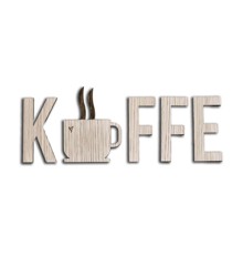 Minifabrikken - Letter KFFE + cup - Light oak (94029)