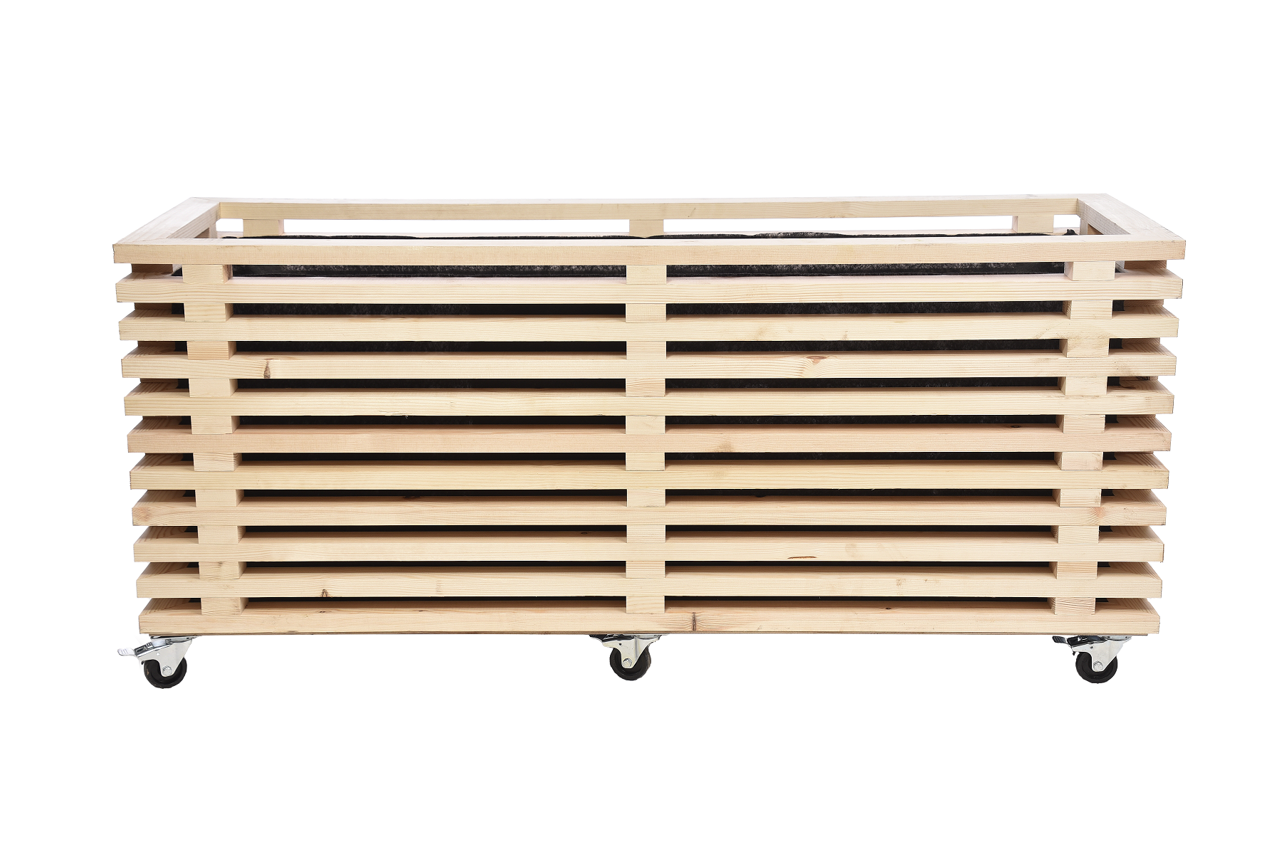 Living Outdoor - Plant Box 120x40x43 cm - with wheels - Wood