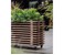 Living Outdoor - Plantekasse 120x40x43 cm - Trallelook - Med hjul - Bejdset thumbnail-9