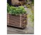 Living Outdoor - Plantekasse 120x40x43 cm - Trallelook - Med hjul - Bejdset thumbnail-10