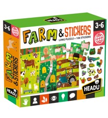 Headu - Puzzle + Stickers - The Farm (MU24926)