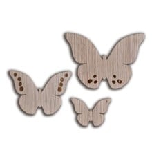 Minifabrikken - Butterflys 3 pieces - Light oak (94099)