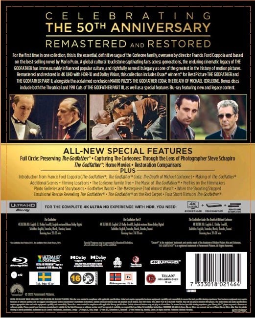 The Godfather 1-3 Regular UHD/BD box set