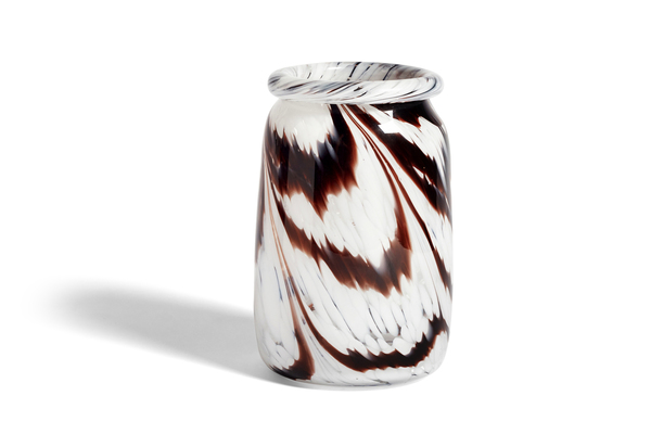 HAY - Splash Vase Roll Neck L - Coffee and white (508224)