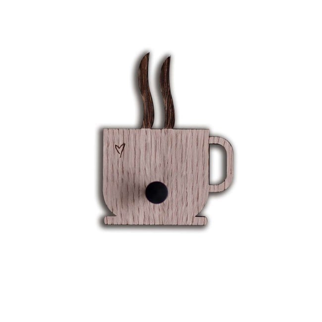 Minifabrikken - Hook Coffee Cup - Oak / Black (94027)