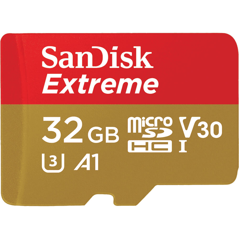 Sandisk - MicroSDXC Extreme 32GB 100MB/s A2 C10 V30 UHS-I U3 - Elektronikk