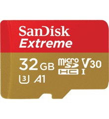 Sandisk - MicroSDXC Extreme 32GB 100MB/s A2 C10 V30 UHS-I U3