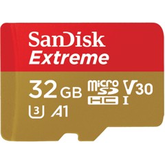 Sandisk - MicroSDXC Extreme 32GB 100MB/s A2 C10 V30 UHS-I U3