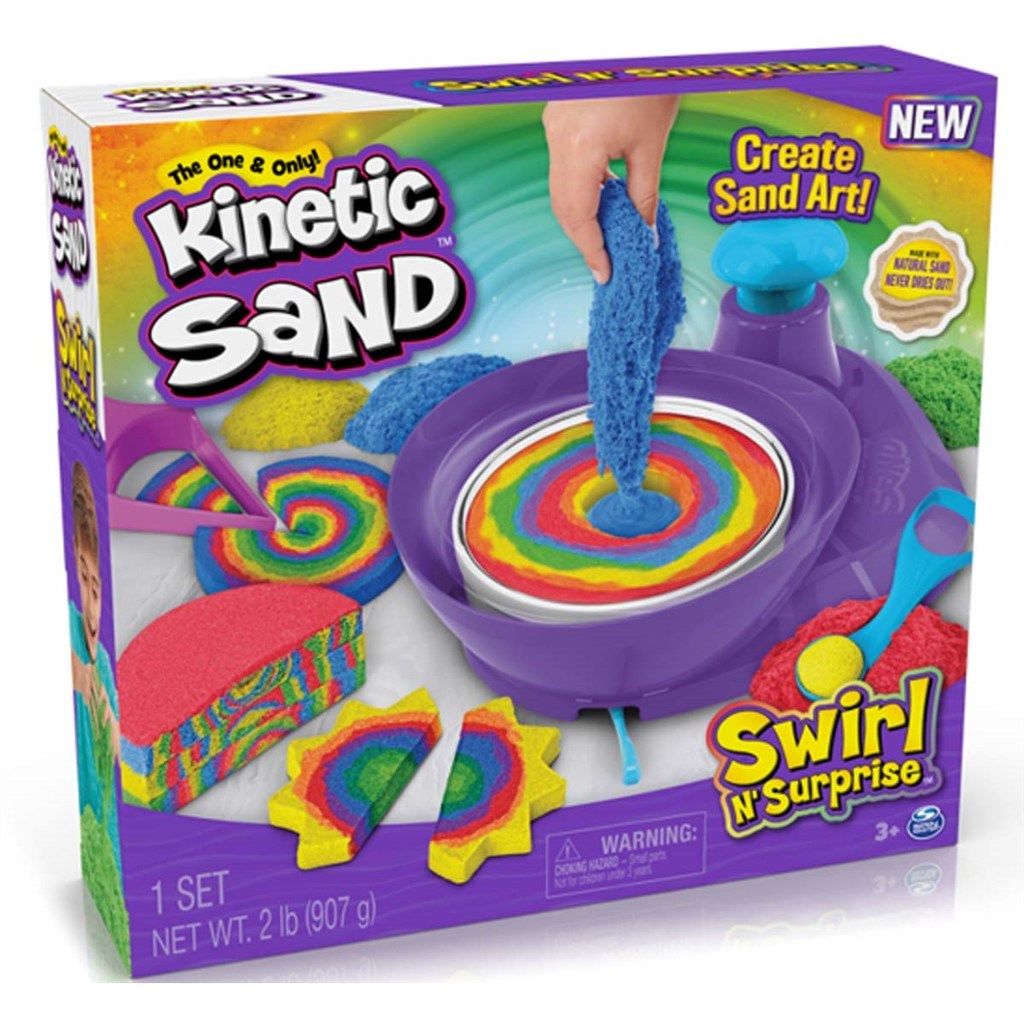 Kinetic Sand - Speelzand - Swirl N' Surprise - 6 kleuren - 1,09kg - Sensorisch Speelgoed
