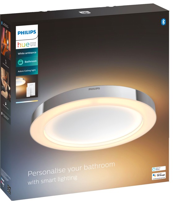 zz Philips Hue - Adore Bathroom Ceiling Light - White Ambiance