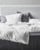 By Nord - Organic Bed linen - 140 x 200 cm - Erika, Snow / Coal (561140113) thumbnail-2