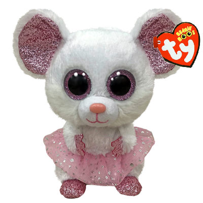 Ty Plush - Beanie Boos - Nina the Ballerina Mouse (Medium) (TY36488)