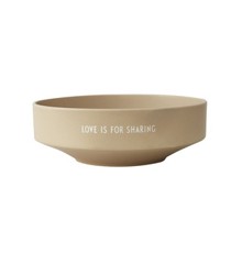 Design Letters - Favourite bowl "Love is for sharing" - Beige