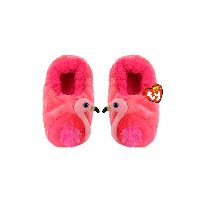 Ty Plush - Slippers - Gilda the Flamingo (Size: 28-31) (TY95308)