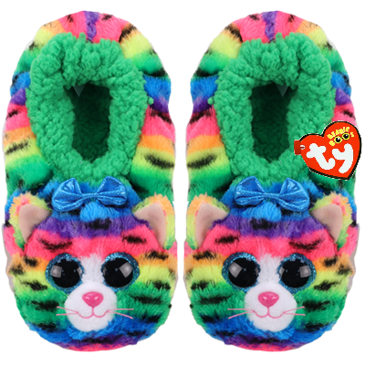 Ty Plush - Slippers - Tigerly the Cat (Size: 32-35) (TY95342)